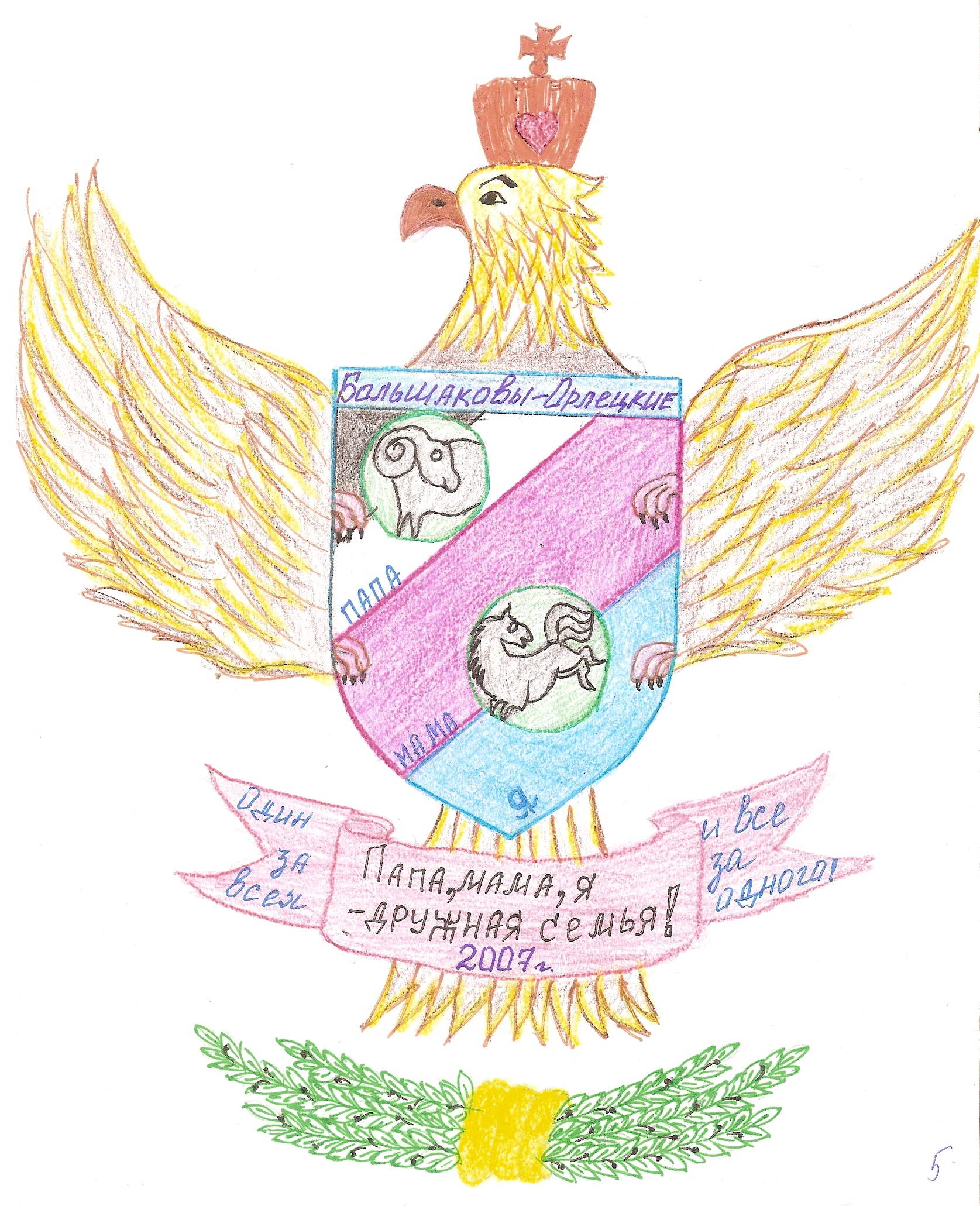 Граждановедение 5 класс нарисовать герб семьи